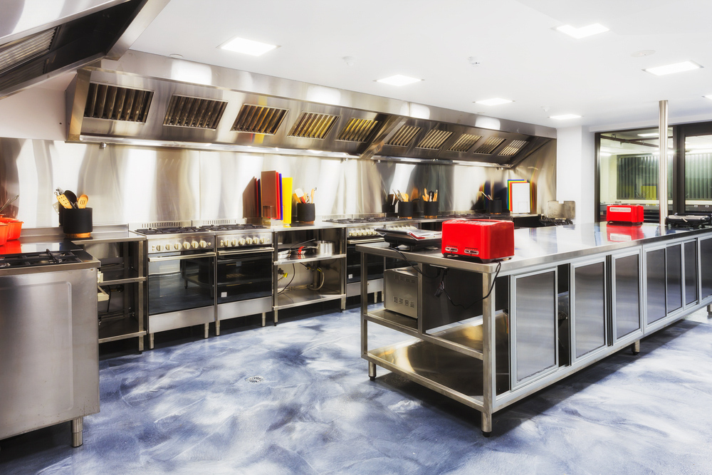 Commercial kitchen in a restaurant
